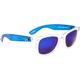 ONE Dylan Polarized Sunglasses: Crystal Clear/Blue with Polarized Smoke Blue Mirror Lens