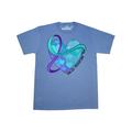 Inktastic Suicide Prevention Awareness Purple and Teal Heart Ribbon Adult T-Shirt Male Columbia Blue XL
