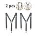 DODOING Men's Y Shape Suspenders Casual Elastic Strap Brace 3 Clips Adjustable Pants Brace 4 Colors