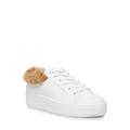 Steve Madden Women's Brenner Fur Trim Court Sneaker