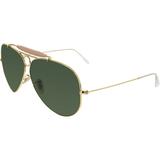 Ray-Ban Women's Shooter RB3138-001-62 Gold Aviator Sunglasses