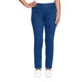 Alfred Dunner Womens Petite Denim Slim Fit Stretch Knit Jegging