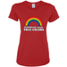 Celebrate Your True Colors Rainbow Design LGBT Pride Womens Graphic T-Shirt