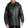 Leather Hooded Parka