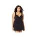 Anne Cole Women's Plus-Size Halter Underwire Swimdress One, New Black, Size 18.0