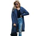 Women's Casual Style Coat Winter Warm Long Sleeve Lapel Midi Coat Jacket for Travelling Party Shopping Vacation