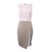 Calvin Klein Women's Geo Colorblock Dress (6, Blush/Khaki/White)