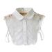 Magik Choker Necklace Unisex Women Peter Pan Detachable Lapel Shirt Fake False Collar (Lace Shirt Collar-White)