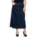 Women's Plus Size Mid Rise A-Line Long Jeans Maxi Denim Skirt