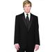 Neil Allyn 7-Piece Formal Tuxedo with Pleated Front Pants, Shirt, Black Vest, Tie & Cuff Links. Prom, Wedding, Cruise