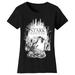 Women's Thrones and Dragons T-shirts X-Large Stark Winter is Here - Black