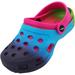 Norty Toddler Boys & Girls Tie Dye Clog Sandal with Backstrap - Runs 2 Sizes Small 40580-5MUSToddler Fuschia Tie Dye