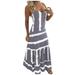 ANNA Womens Tie-Dye Beach Pullover Maxi Boho Sundress Ladies Loose Long Slip Dress