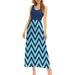 Plus Size Women Sleeveless Long Maxi Dress Ladies Casual Stripes Sun Dress V Neck Loose Boho Dresses