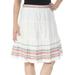 TOMMY HILFIGER Womens White Embroidered Knee Length Knee Length Skirt Size 2