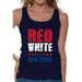 Awkward Styles Red White & New York Tank Top for Women New York Sleeveless Shirts 4th of July Tank Tops Women's America Flag Tank USA Women's Tank Top American Women Gifts from New York Patriots Tank