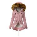 Lanhui Women's Warm Coat Jacket Outwear Fur' Lined Trench Winter Hooded Thick Overcoat