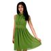 Peach Couture Womens Chiffon Sleeveless Vintage Cocktail Fit and Flare Dress (X-Large, Green)