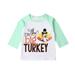 Thanksgiving Day Sisters Matching Clothes Turkey Print Newborn Girl Bodysuits Kids Girl Long Sleeve T-Shirts Outfit