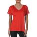 RALPH LAUREN Womens Red Short Sleeve V Neck Top Size M