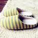 Oaktree Women Striped Indoor Slippers Unisex Home Shoes Non-Slip Warm Cotton Slippers Couple Floor Slippers,Size 36-45