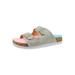 Olivia Miller Girls' Sequined Furry Slide Sandals