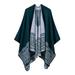 Lixada Vintage Women Poncho Cardigan Sweater Lace Patten Faux Cashmere Capes Shawl Scarf Loose Outerwear