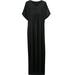 ellos Women's Plus Size Eyelet Trim Knit Maxi Dress