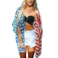 Women Floral Boho Kimono Cardigan Beach Casual Bikini Cover Up Summer Swimwear Swimsuit Ladies Half Sleeve Kimono Shawl Sun Protection Blouses Beach Wear Cover ups Bathing Suit Beachwear