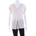 Pre-ownedTheory Womens V Neck Silk Blouse Pink Size Extra Small