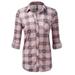 JJ Perfection Womens Long Sleeve Collared Button Down Plaid Flannel Blouse Shirt