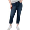 Silver Jeans Co. Women's Plus Size Avery High Rise Straight Crop Jeans