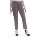 NINE WEST Womens Burgundy Tapered Houndstooth Straight leg Wear To Work Pants Size: 4
