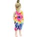 Inverlee Toddler Kids Baby Girls Sleeveless Rainbow Tie Dyed Romper Jumpsuit Clothes