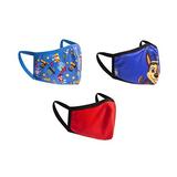 Paw Patrol Face Mask for Kids Set, 3-Pack, Reusable & Washable Cloth Kidsâ€™ Face Masks (Boys Chase & Friends)