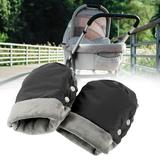 HOTBEST 2Pcs Stroller Fleece Hand Muff Pram Pushchair Gloves Hand Gloves Waterproof Anti-Freeze Extra Thick