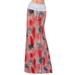 Womens Floral Print High Waist Drawstring Long Maxi Dress Ladies Casual Gypsy Dance Travel Holiday Skirt