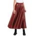 ZANZEA Women Elastic Waist Faux Leather Skirt Party Club Midi Long Skirt Dress