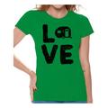 Awkward Styles Love Shirt for Women Love Camping Women T-Shirt Camper T Shirt for Wife I Love Camping Shirt for Women Camping Clothes for Her Love Camping Shirt for Girlfriend Camping Lovers Gifts