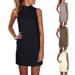 Women Summer Sexy Party Dress Elegant Sleeveless Turtleneck Mini Dress