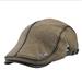 Menâ€™s Newsboy Cap Cotton Knitted Wool Flat Scally Caps Driving Caps for Men