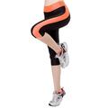 Women Elastic High Waist Sport Yoga Capri Pants Yoga Trousers with Pockets Lady Sport Pants Capri
