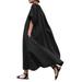 ZANZEA Women Round Neck Long Sleeve Dress Solid Color Long Maxi Dress