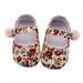 Wuffmeow Baby Prewalker Classic Princess Flower Shoes Floral Newborn Soft Soled Anti-slip Shoes Footwear