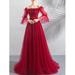 Junior Off Shoulder Pearls Decoration Pleated Long Party Dress