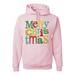 Colorful Merry Christmas Decoration Christmas Unisex Graphic Hoodie Sweatshirt, Light Pink, Large