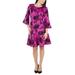 Women's 3/4 Bell Sleeve Flounce Hem Dress