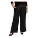 Vince Camuto Womens Plus Sateen Pleated Dress Pants