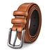 Mens Belt, Xhtang Genuine Leather Dress Belt Classic Casual 1 1/4" Wide Belt With Single Prong Buckle