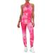 Colisha Sexy Sleeveless Yoga Jumpsuit for Womens Compression Stretchy Bodycon Romper Tie Dye Fashion Party Clubwear